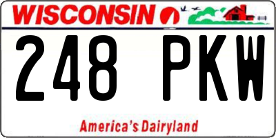 WI license plate 248PKW