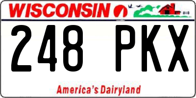WI license plate 248PKX