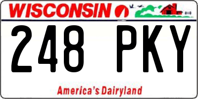 WI license plate 248PKY