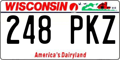 WI license plate 248PKZ