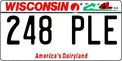 WI license plate 248PLE