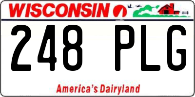 WI license plate 248PLG