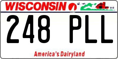 WI license plate 248PLL