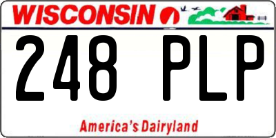 WI license plate 248PLP