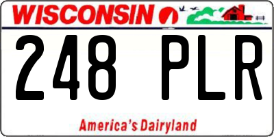 WI license plate 248PLR