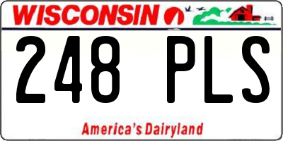 WI license plate 248PLS