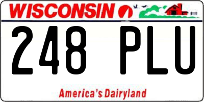 WI license plate 248PLU