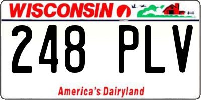 WI license plate 248PLV