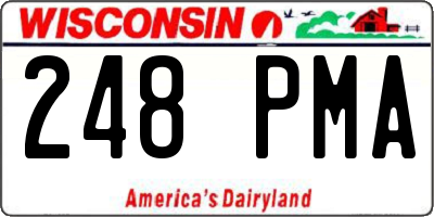 WI license plate 248PMA