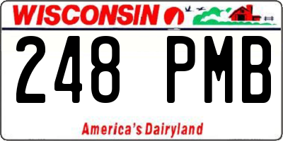 WI license plate 248PMB