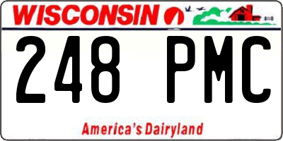 WI license plate 248PMC