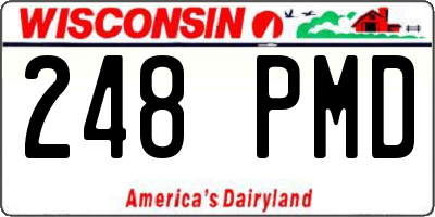 WI license plate 248PMD
