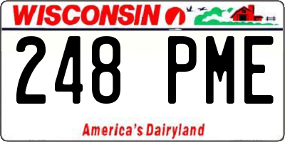 WI license plate 248PME