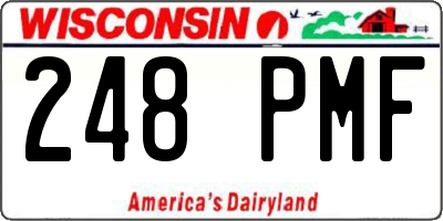 WI license plate 248PMF