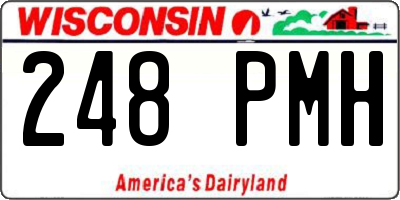 WI license plate 248PMH