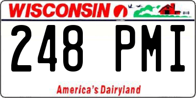WI license plate 248PMI