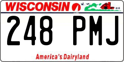 WI license plate 248PMJ