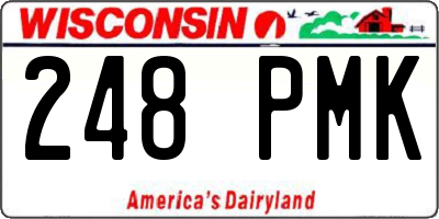 WI license plate 248PMK