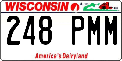 WI license plate 248PMM