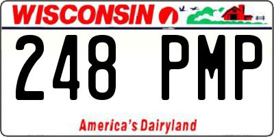 WI license plate 248PMP