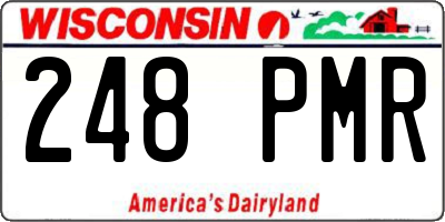 WI license plate 248PMR