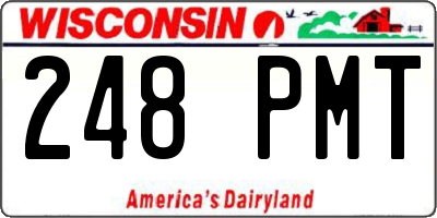WI license plate 248PMT