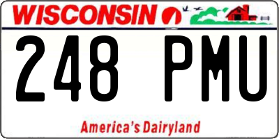 WI license plate 248PMU