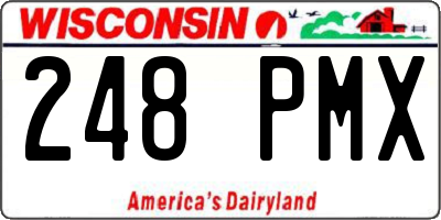 WI license plate 248PMX