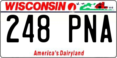 WI license plate 248PNA