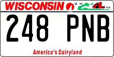 WI license plate 248PNB