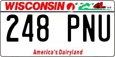 WI license plate 248PNU