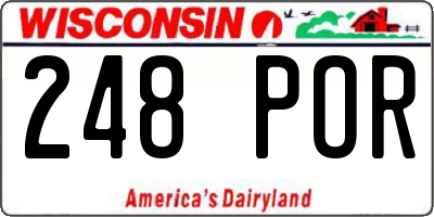 WI license plate 248POR
