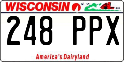 WI license plate 248PPX