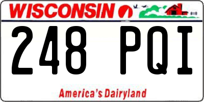 WI license plate 248PQI