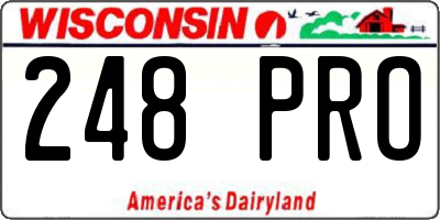 WI license plate 248PRO
