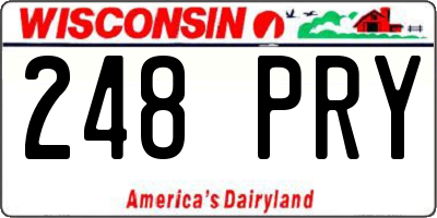WI license plate 248PRY