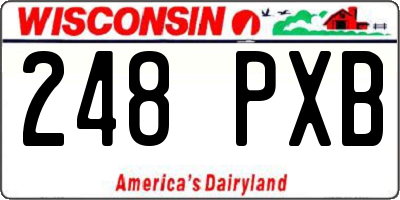 WI license plate 248PXB