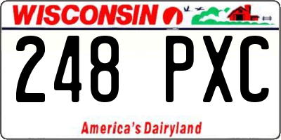WI license plate 248PXC