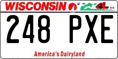 WI license plate 248PXE