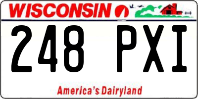 WI license plate 248PXI