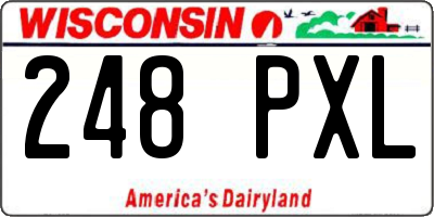WI license plate 248PXL