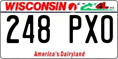 WI license plate 248PXO