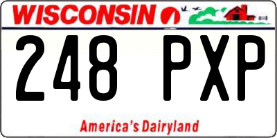WI license plate 248PXP