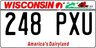 WI license plate 248PXU