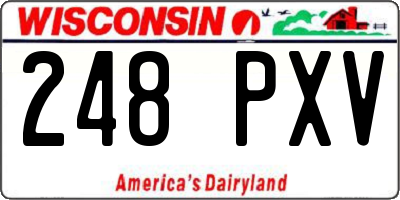WI license plate 248PXV