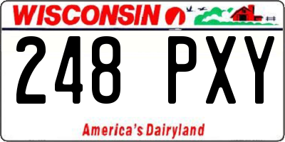 WI license plate 248PXY