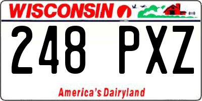 WI license plate 248PXZ