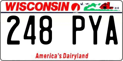 WI license plate 248PYA
