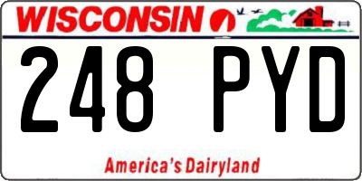 WI license plate 248PYD