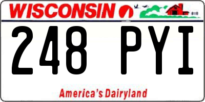 WI license plate 248PYI